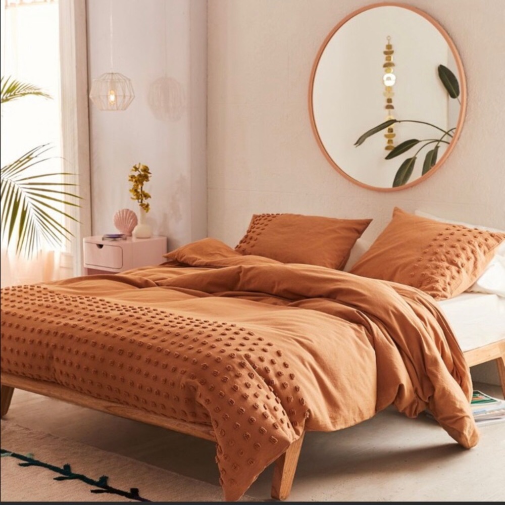 Urban Outfitters Tufted Dot Duvet Cover and Shams